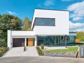 Fertighaus Musterhaus Bad Vilbel von LUXHAUS, Cubushaus Außenansicht 3