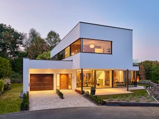 Fertighaus Musterhaus Bad Vilbel von LUXHAUS, Cubushaus Außenansicht 1