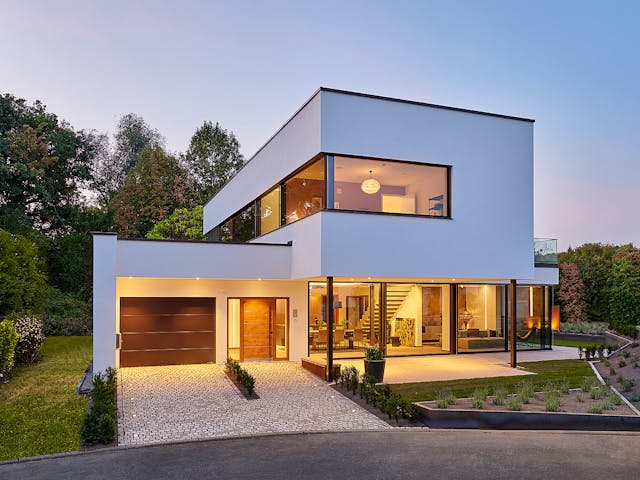 Fertighaus Musterhaus  Bad Vilbel von LUXHAUS, Cubushaus Außenansicht 1