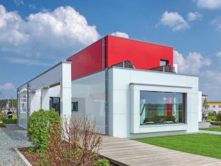 Fertighaus Musterhaus Nürnberg von LUXHAUS, Cubushaus Außenansicht 2