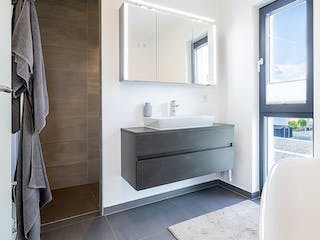 Fertighaus Pultdach Klassik 166 von LUXHAUS, Pultdachhaus Innenansicht 5