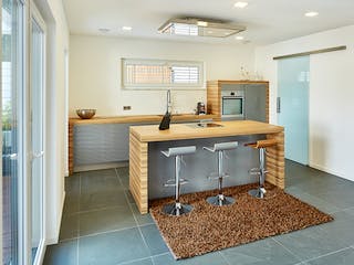 Fertighaus Pultdach Klassik 157 von LUXHAUS, Pultdachhaus Innenansicht 1