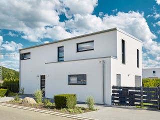 Fertighaus Pultdach Klassik 182 von LUXHAUS, Pultdachhaus Außenansicht 2