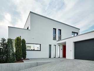Fertighaus Pultdach Klassik 257 von LUXHAUS, Pultdachhaus Außenansicht 3