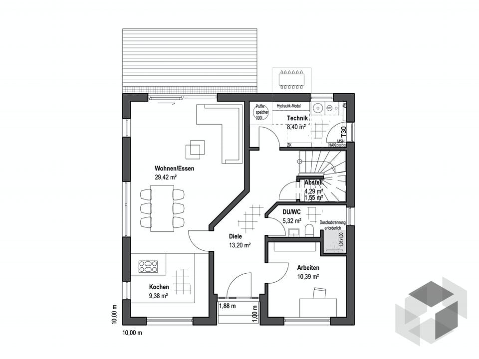 Walmdach 157 von LUXHAUS Grundriss