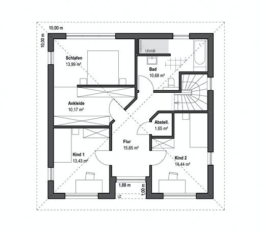 Luxhaus - Walmdach 157 Floorplan 2