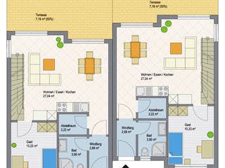 Massivhaus Madison 97 von ARGISOL-Bausysteme Bausatzhaus ab 30500€, Cubushaus Grundriss 2