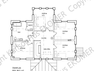Fertighaus Mälhamra (inacitve) von Generalbau GS Schwedenhaus Schlüsselfertig ab 299201€, Satteldach-Klassiker Grundriss 2