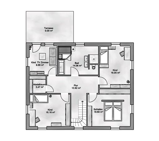 Massivhaus Maiestas von AUREA Massivhaus, Stadtvilla Grundriss 2