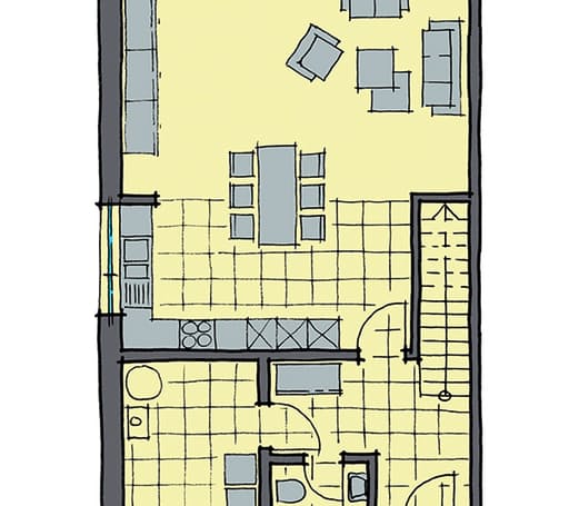 Fertighaus Mailand von GUSSEK HAUS Schlüsselfertig ab 321500€, Cubushaus Grundriss 1