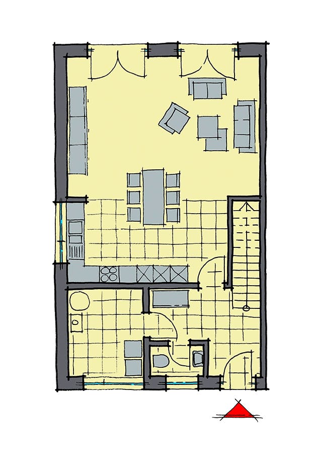 Fertighaus Mailand von GUSSEK HAUS Schlüsselfertig ab 321500€, Cubushaus Grundriss 1