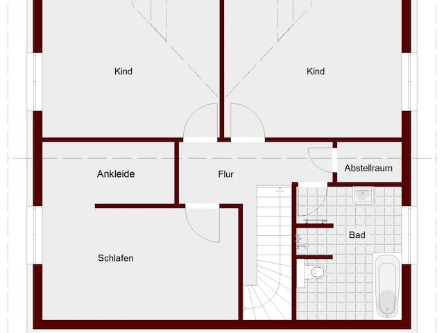 Massivhaus Einfamilienhaus Mailand von NEWE-Massivhaus Schlüsselfertig ab 233562€, Satteldach-Klassiker Grundriss 2
