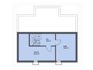 Massivhaus Clemens von Mammen Bauunternehmen, Satteldach-Klassiker Grundriss 3