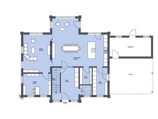 Massivhaus Dorn von Mammen Bauunternehmen, Stadtvilla Grundriss 1