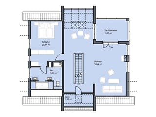 Massivhaus König von Mammen Bauunternehmen, Satteldach-Klassiker Grundriss 2