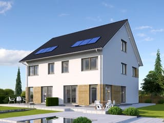 Fertighaus Marseille von GUSSEK HAUS Schlüsselfertig ab 382800€, Satteldach-Klassiker Außenansicht 1