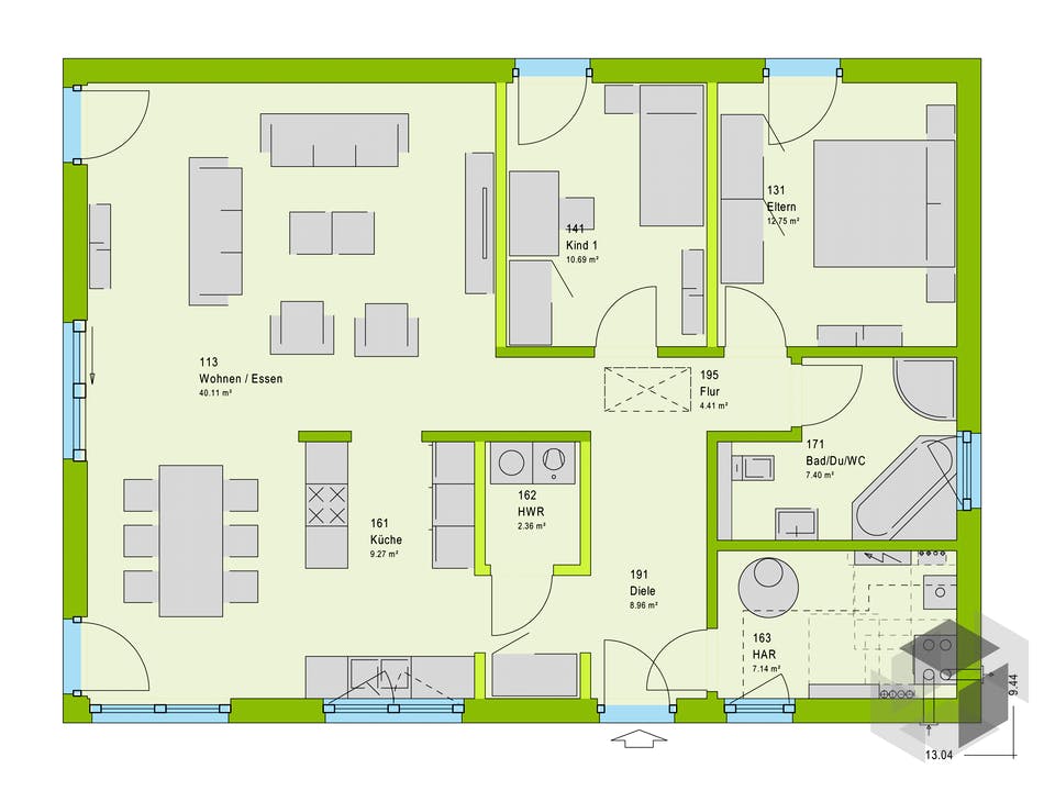 ComfortStyle 10.01 P von massa haus Grundriss