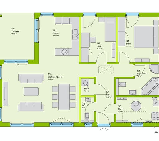 Massa ComfortStyle 10.02 P Floorplan 1