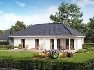 Fertighaus ComfortStyle 10.02 W von massa haus Ausbauhaus ab 139999€, Bungalow Außenansicht 4