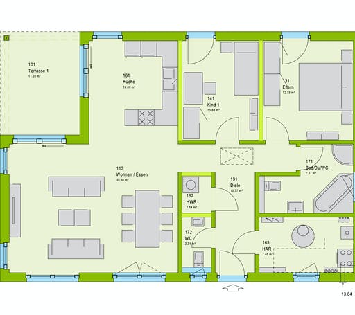Massa ComfortStyle 10.02 W Floorplan 1