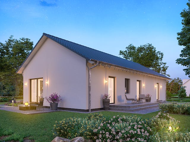 Fertighaus ComfortStyle 11.02 S von massa haus Ausbauhaus ab 148999€, Bungalow Außenansicht 4