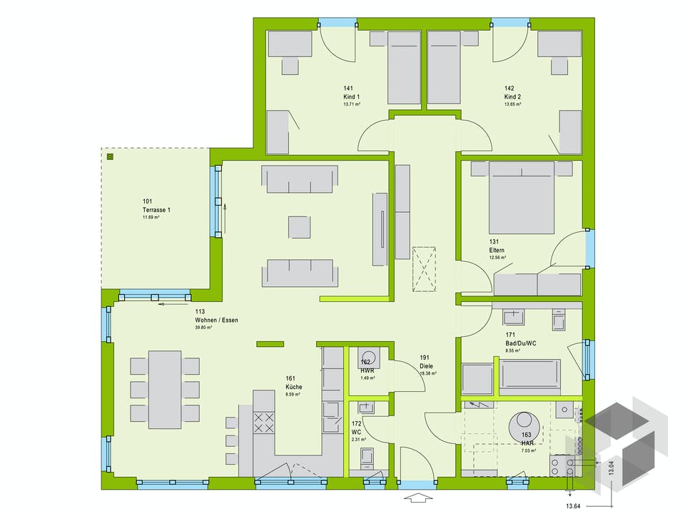 ComfortStyle 13.03 W von massa haus Grundriss