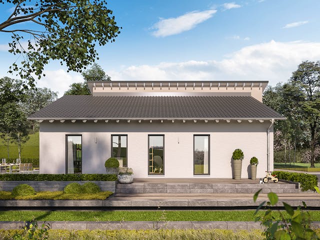 Fertighaus ComfortStyle 14.01 P von massa haus Ausbauhaus ab 180999€, Bungalow Außenansicht 4