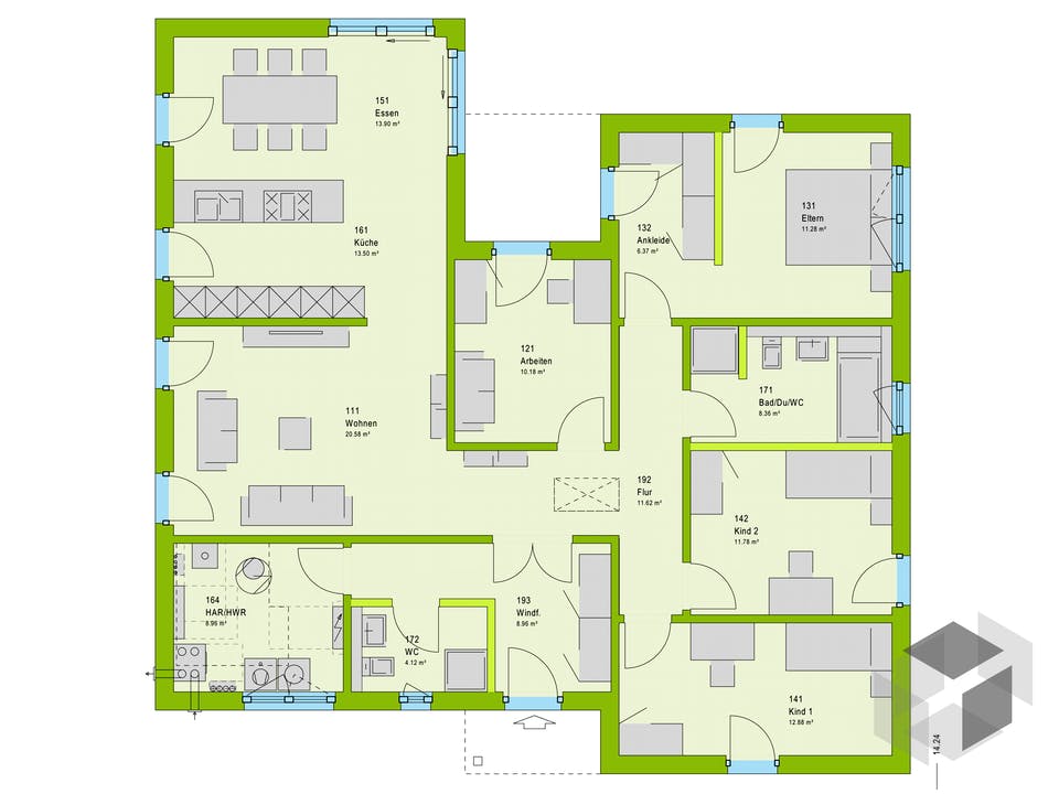ComfortStyle 14.01 P von massa haus Grundriss