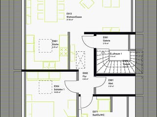 Fertighaus FamilyStyle 17.01 S von massa haus Ausbauhaus ab 156999€, Satteldach-Klassiker Grundriss 2