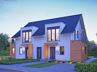 Fertighaus FamilyStyle 21.02 S von massa haus Ausbauhaus ab 188999€, Satteldach-Klassiker Außenansicht 1