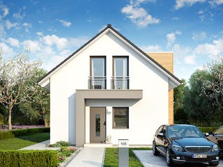 Fertighaus LifeStyle 13.07 S von massa haus Ausbauhaus ab 130999€, Satteldach-Klassiker Außenansicht 3