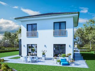 Fertighaus LifeStyle 13.09 W von massa haus Ausbauhaus ab 177999€, Stadtvilla Außenansicht 2