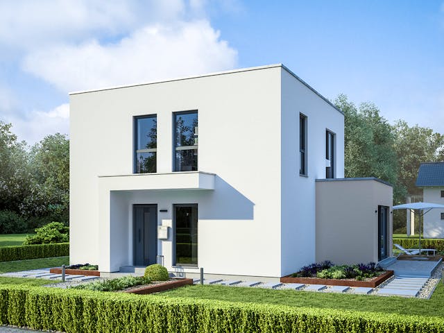 Fertighaus LifeStyle 13.10 F von massa haus Ausbauhaus ab 180999€, Cubushaus Außenansicht 3