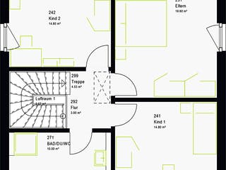 Fertighaus LifeStyle 13.10 W von massa haus Ausbauhaus ab 107999€, Stadtvilla Grundriss 2