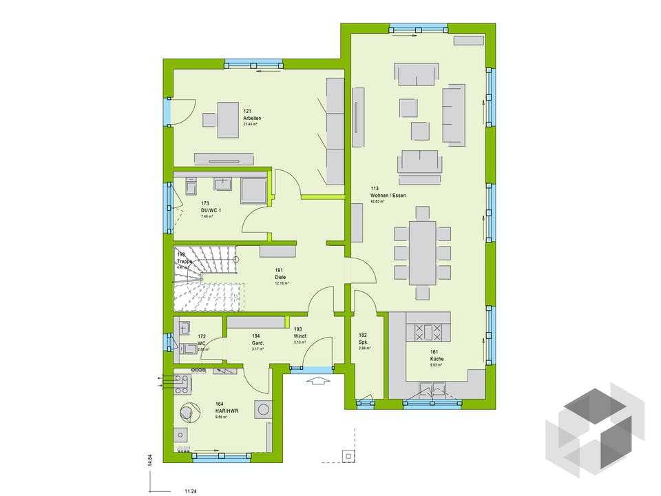 LifeStyle 18.03 P von massa haus Grundriss