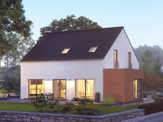 Fertighaus LifeStyle 18.06 S von massa haus Ausbauhaus ab 156999€, Satteldach-Klassiker Außenansicht 3