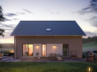 Fertighaus LifeStyle 18.07 S von massa haus Ausbauhaus ab 157999€, Satteldach-Klassiker Außenansicht 3