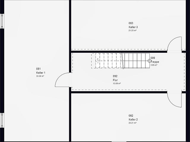 Fertighaus LifeStyle 18.07 S von massa haus Ausbauhaus ab 157999€, Satteldach-Klassiker Grundriss 3