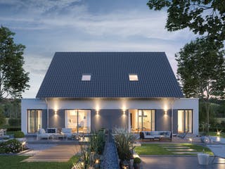 Fertighaus TwinStyle 13.03 S von massa haus Ausbauhaus ab 141999€, Satteldach-Klassiker Außenansicht 1