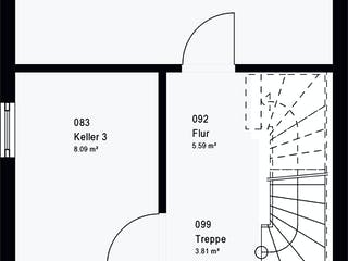 Fertighaus TwinStyle 13.03 S von massa haus Ausbauhaus ab 141999€, Satteldach-Klassiker Grundriss 4