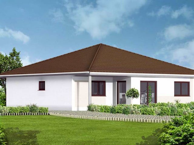 Massivhaus Bungalow 4 von Massive Wohnbau, Bungalow Außenansicht 1 Massivhaus Bungalow 4 von Massive Wohnbau, Bungalow Außenansicht 1