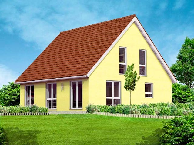 Massivhaus Einfamilienhaus Ben von Massive Wohnbau, Satteldach-Klassiker Außenansicht 1 Massivhaus Einfamilienhaus Ben von Massive Wohnbau, Satteldach-Klassiker Außenansicht 1