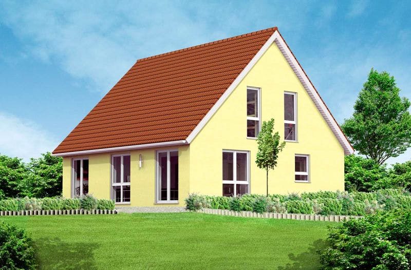 Massivhaus Einfamilienhaus Ben von Massive Wohnbau, Satteldach-Klassiker Außenansicht 1
