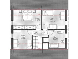 Massivhaus Einfamilienhaus Ben von Massive Wohnbau, Satteldach-Klassiker Grundriss 2