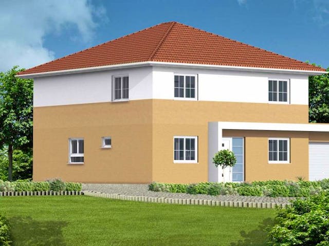 Massivhaus Stadtvilla 7 von Massive Wohnbau, Stadtvilla Außenansicht 1