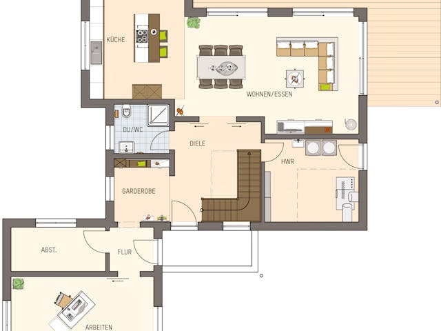 Fertighaus MH Gießen - MAXIM von FingerHaus Schlüsselfertig ab 544308€, Cubushaus Grundriss 1