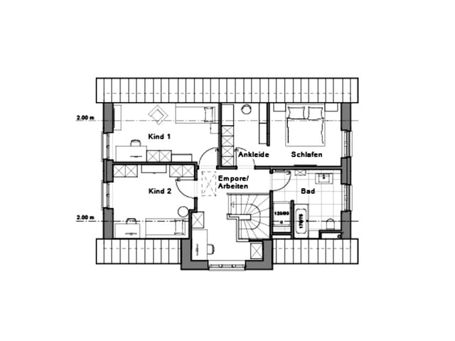 Massivhaus Maxime 120 von Viebrockhaus Schlüsselfertig ab 308450€, Satteldach-Klassiker Grundriss 2