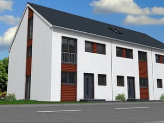 Fertighaus Maya 159 - Reihenmittelhaus von Klaus Kowalski Immobilien Schlüsselfertig ab 175544€, Außenansicht 3