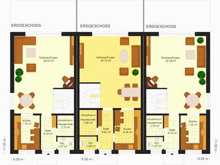 Fertighaus Maya 159 - Reihenmittelhaus von Klaus Kowalski Immobilien Schlüsselfertig ab 175544€, Grundriss 3