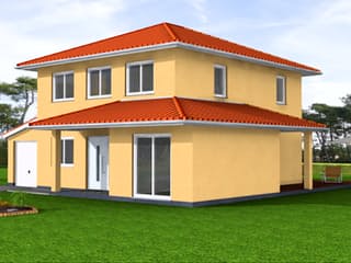 Fertighaus Medina 123 von Klaus Kowalski Immobilien Schlüsselfertig ab 195557€, Stadtvilla Außenansicht 3